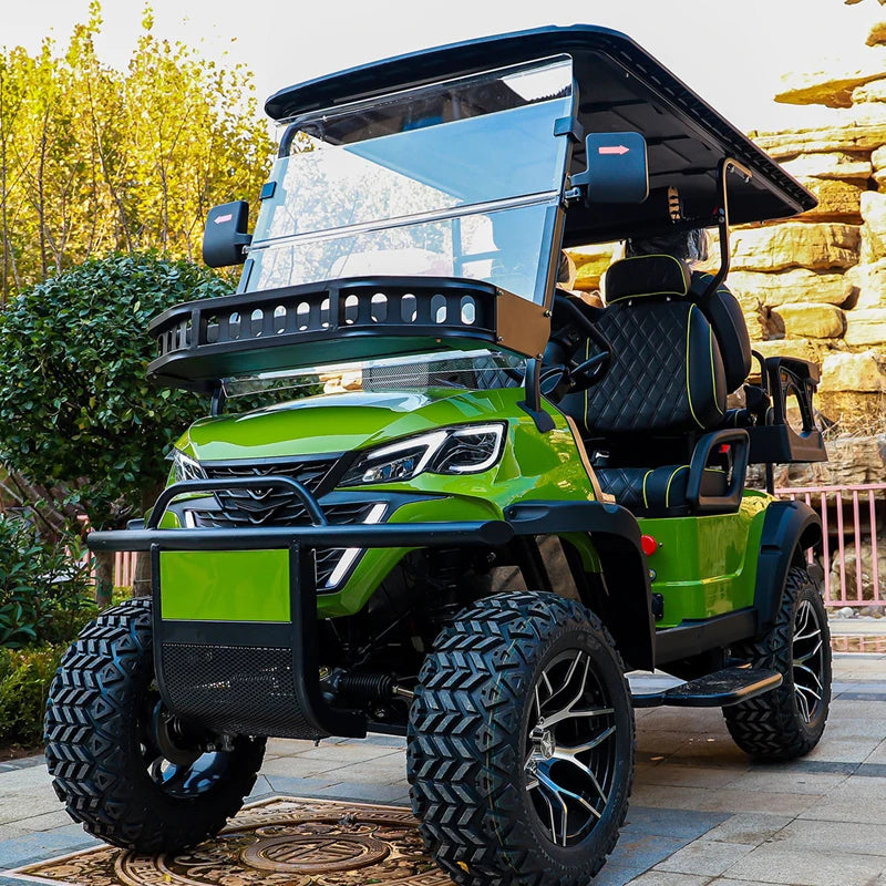 Customize New Club Sightseeing Golf Car 4/6 Seater 48V 60V Off-road Solar Electric Golf Cart RISE DEFENSE SYSTEMS.AI PRODUCTS