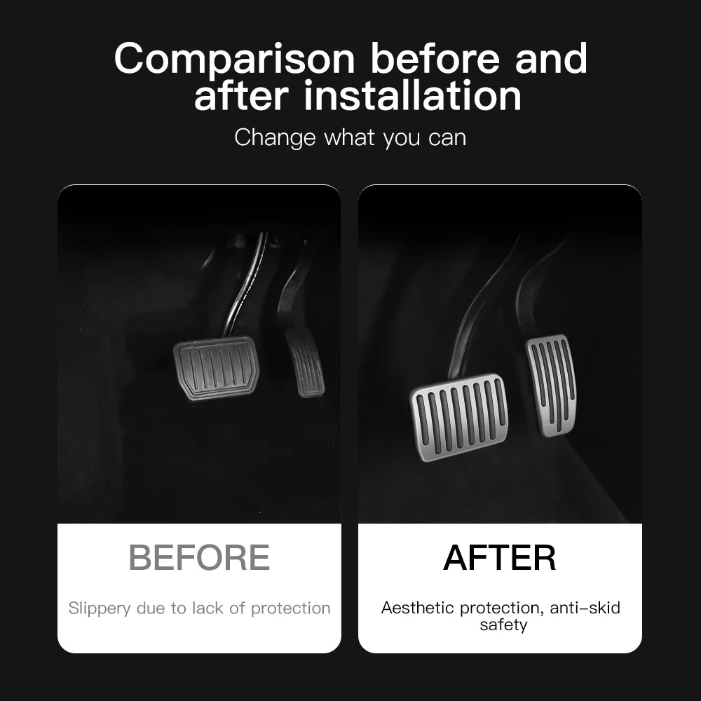 For Tesla Model 3 Model Y 2017 to 2023 Foot Pedal Fuel Brake Pedal Rest Pedal Pads For Tesla Car Accessories RISE DEFENSE SYSTEMS.AI PRODUCTS