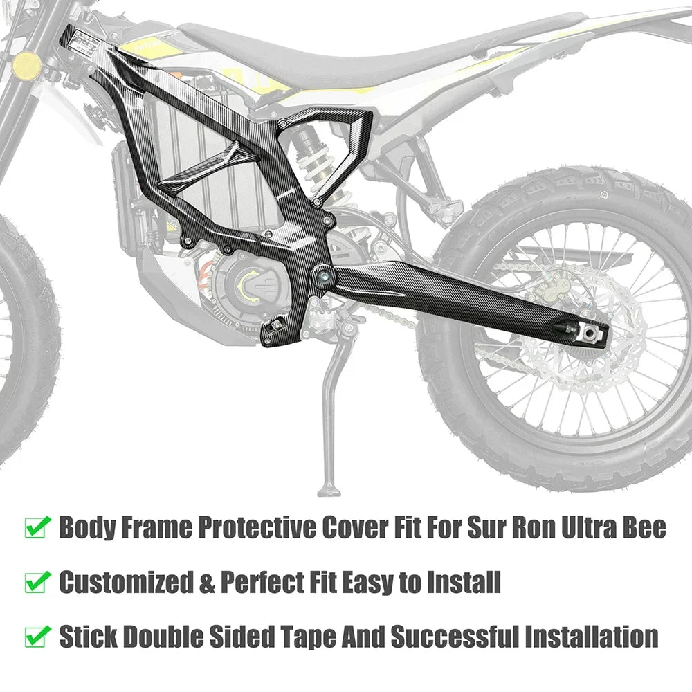 Frame Guards Injection Body Fairing Body Kit Carbon Fibre For SUR-RON ULTRA BEE 2023 2024 Body Frame Protective Cover RISE DEFENSE SYSTEMS.AI PRODUCTS