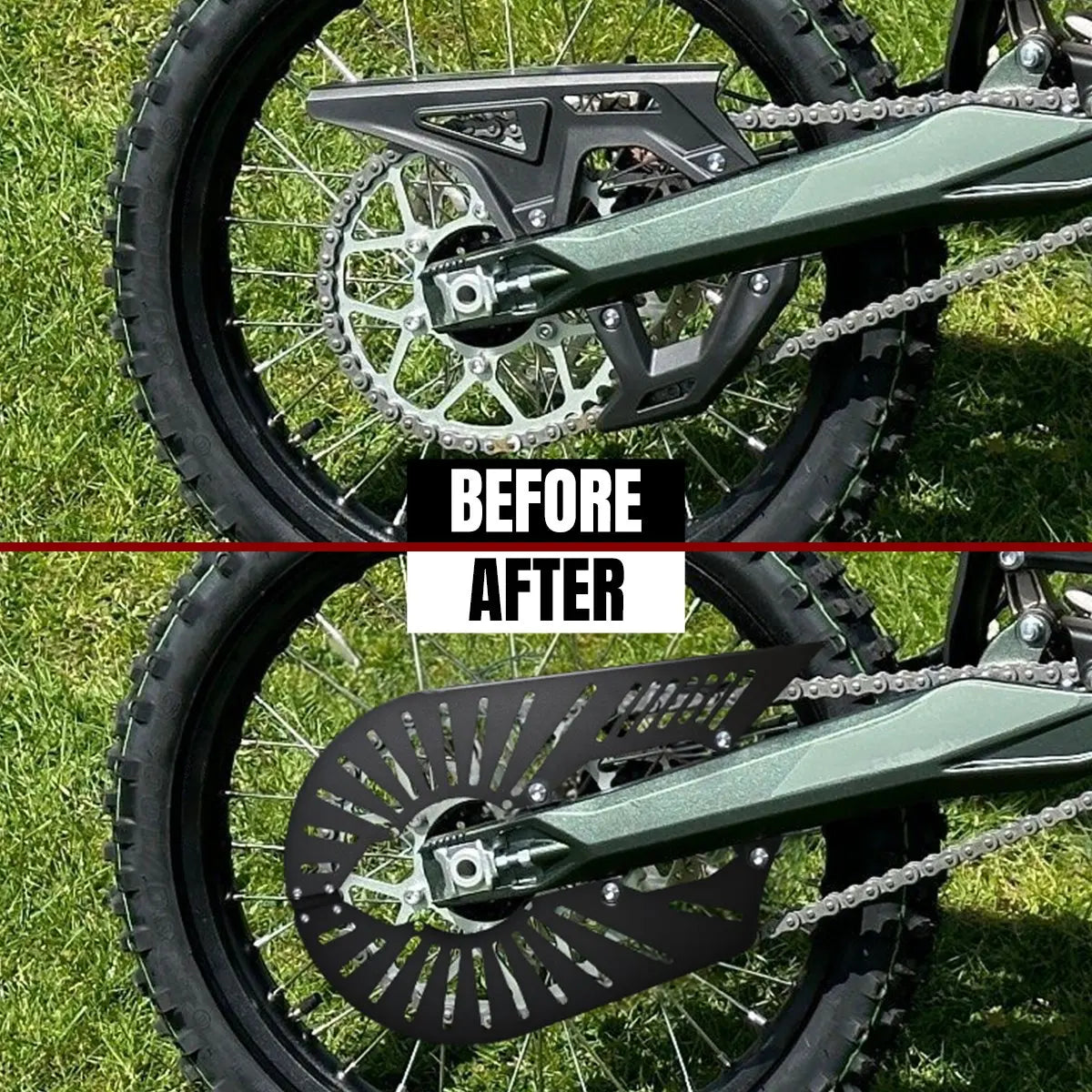 Rear Sprocket Protective Cover For Sur Ron Ultra Bee Rear Chain Guard Cover RISE DEFENSE SYSTEMS.AI PRODUCTS