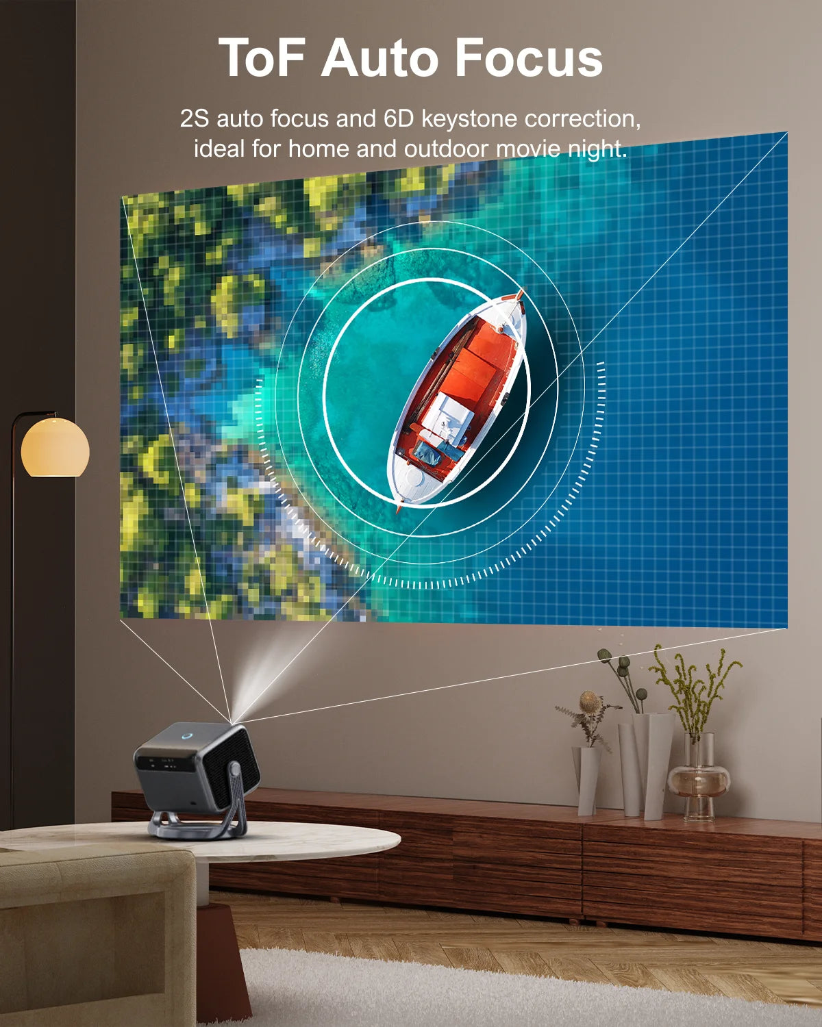 ULTIMEA Full HD 1080P Projector 4K Android TV 11.0 with Netflix, Smart 90° Gimbal, WiFi Bluetooth Proyector, Home Theater Beamer RISE DEFENSE SYSTEMS.AI PRODUCTS