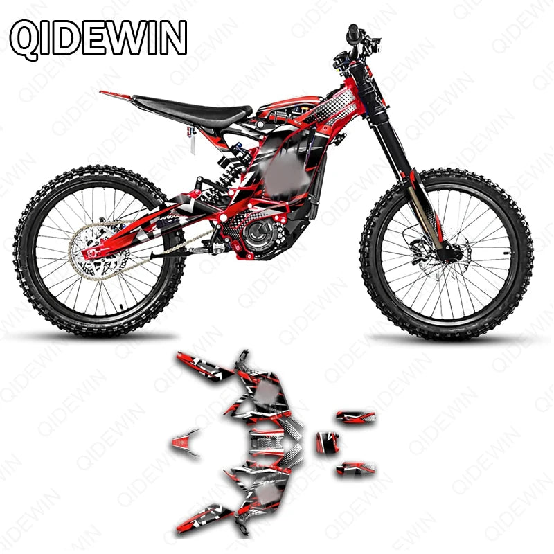 Decorative decals for SURRON Light bee X/S motorcyclesPaint protection filmPersonalized decorative stickers RISE DEFENSE SYSTEMS.AI PRODUCTS