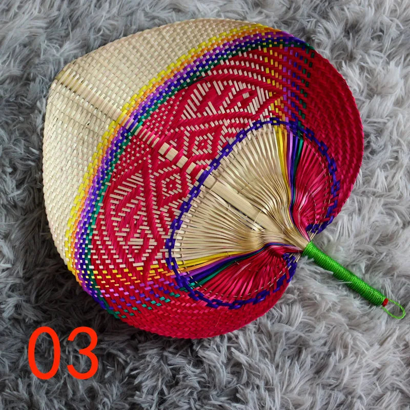1pc Woven Bamboo Hand Fans Wedding Favors for Guests Boho Fan Wall Decoration Raffia Folding Hand Fans Abanicos De Mano RISE DEFENSE SYSTEMS.AI PRODUCTS