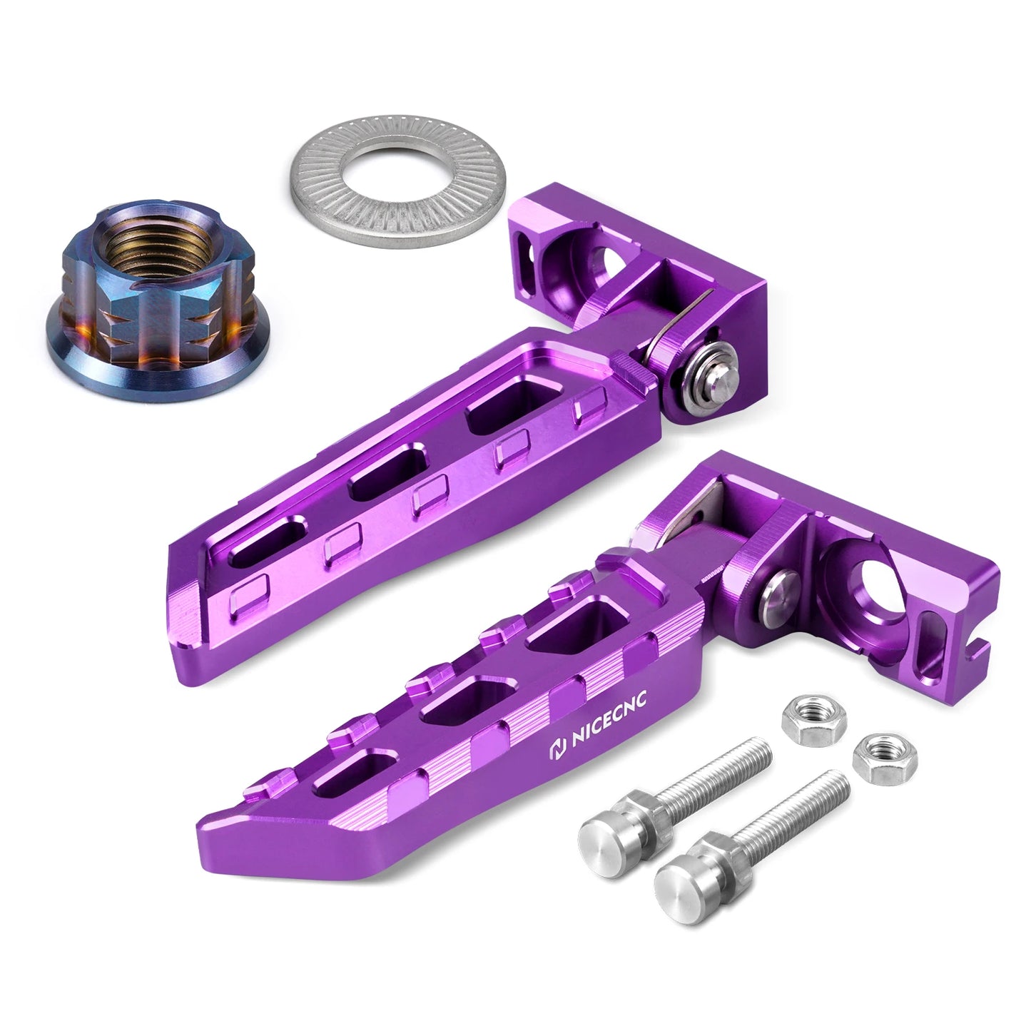 NICECNC Electric Bike Chain Tensioner Adjuster Blocks Rear Axle Nut Stund Peg Kit For Surron Light Bee X S L1E Segway X160 X260 RISE DEFENSE SYSTEMS.AI PRODUCTS