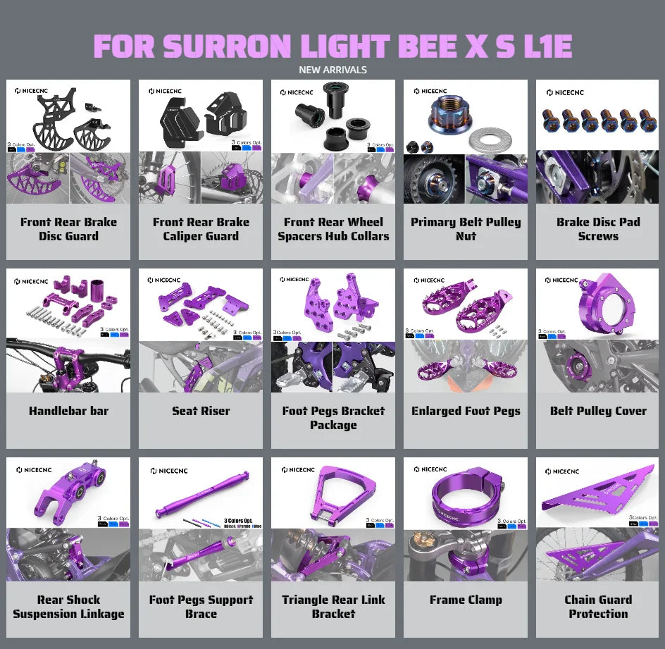 NiceCNC For Surron Light Bee X Controller Cover Guard For Sur-Ron light bee X S L1E For Segway X160 X260 Electric Off-Road Bike RISE DEFENSE SYSTEMS.AI PRODUCTS
