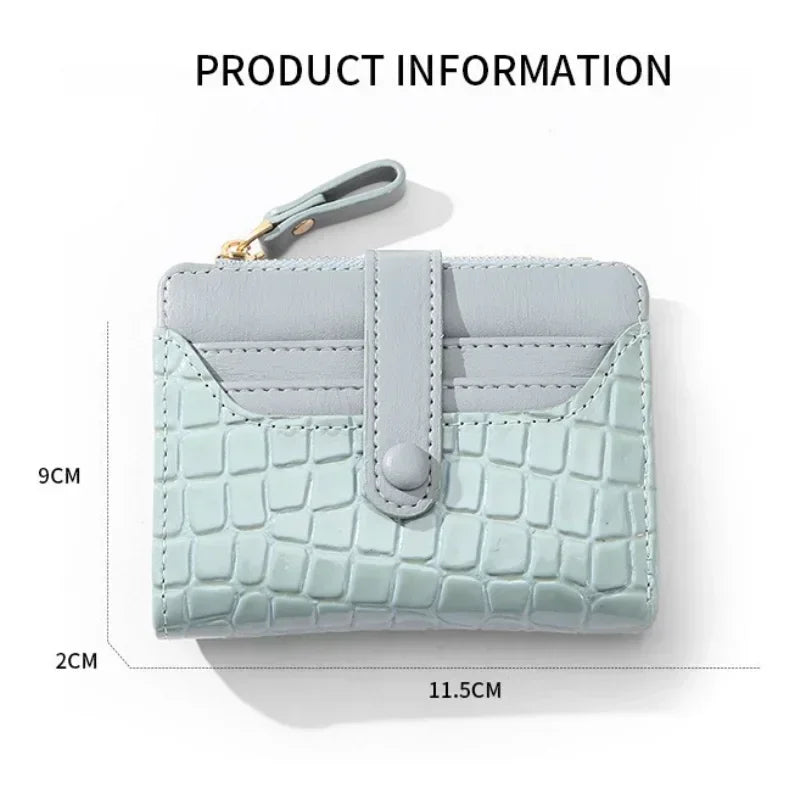 Mini Crocodile Print Clutch Wallet, Short Credit Card Holder, Women's Card Case & Coin Purse Cute Wallet RISE DEFENSE SYSTEMS.AI PRODUCTS