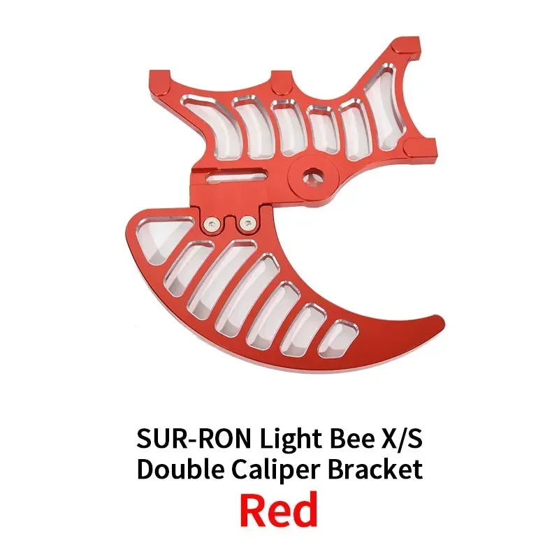 For SURRON Light Bee X Segway X160 X260 Talaria Sting Dual Caliper Mount Shark Fin Disk Disc GuardAlloy Off-road Parts SUR-RON RISE DEFENSE SYSTEMS.AI PRODUCTS