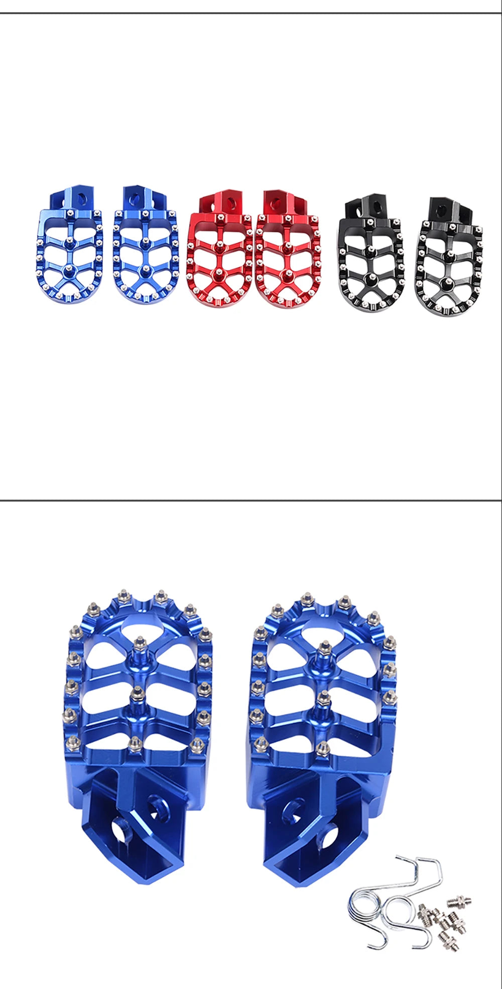 Motorcycle FootRest Footpegs Foot Pegs Pedal For YAMAHA TTR 90 110 125 250 TTR250 YZ80 YZ125 YZ250 YZ WR 200 250 500 Accessories RISE DEFENSE SYSTEMS.AI PRODUCTS