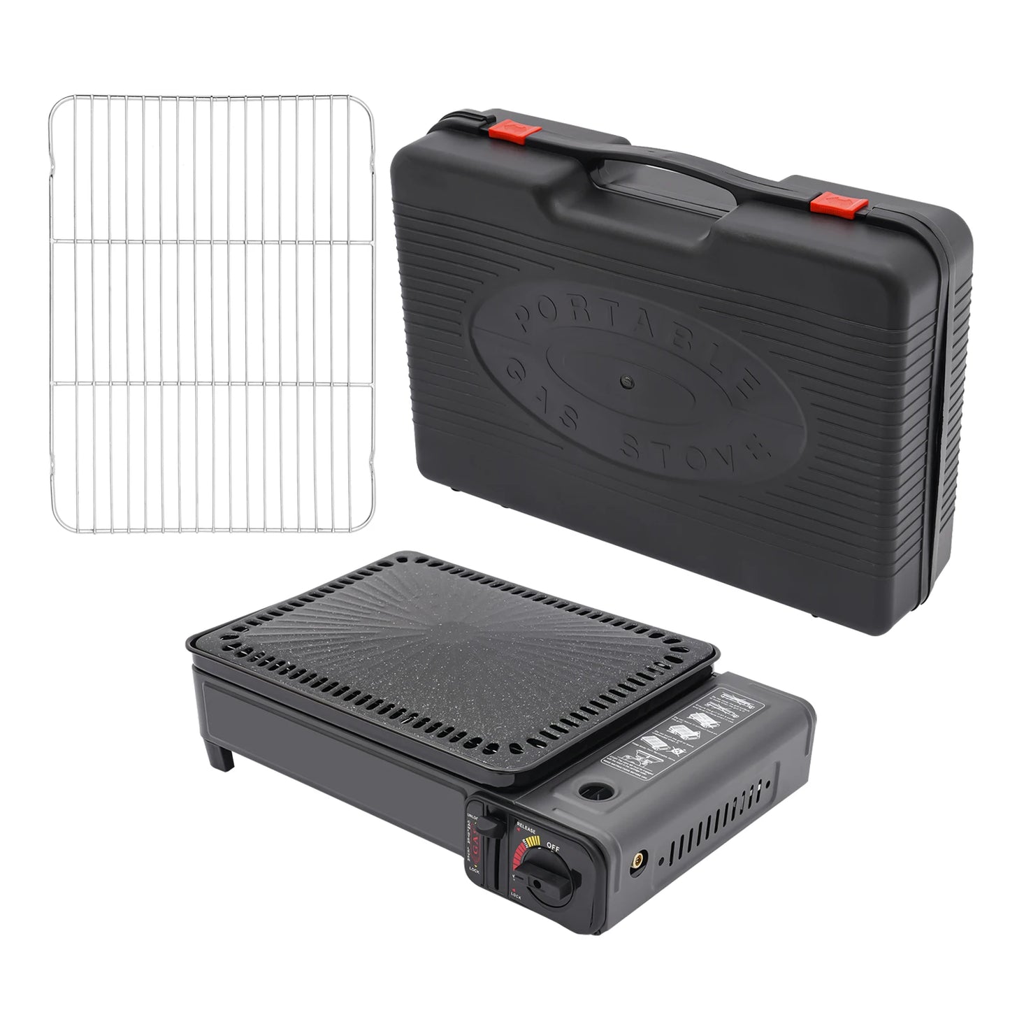 Portable Camping Grill Gas Stove Free Standing Butane Gas Stove Outdoor Gas Tank Stove for Hiking Camping RISE DEFENSE SYSTEMS.AI PRODUCTS