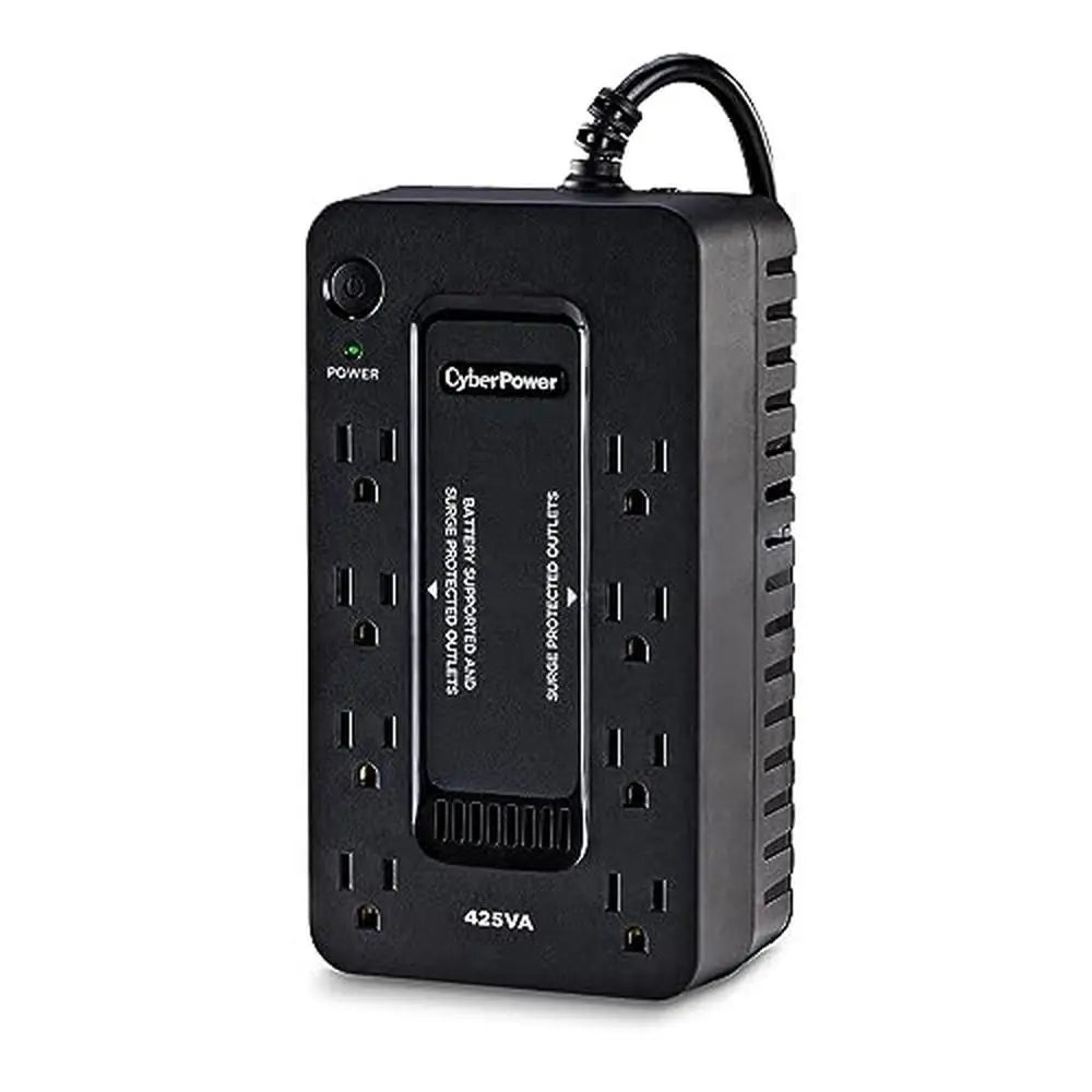 Standby Battery Backup UPS System 425VA/260W 8 Outlets Compact Design UPS RISE DEFENSE SYSTEMS.AI PRODUCTS