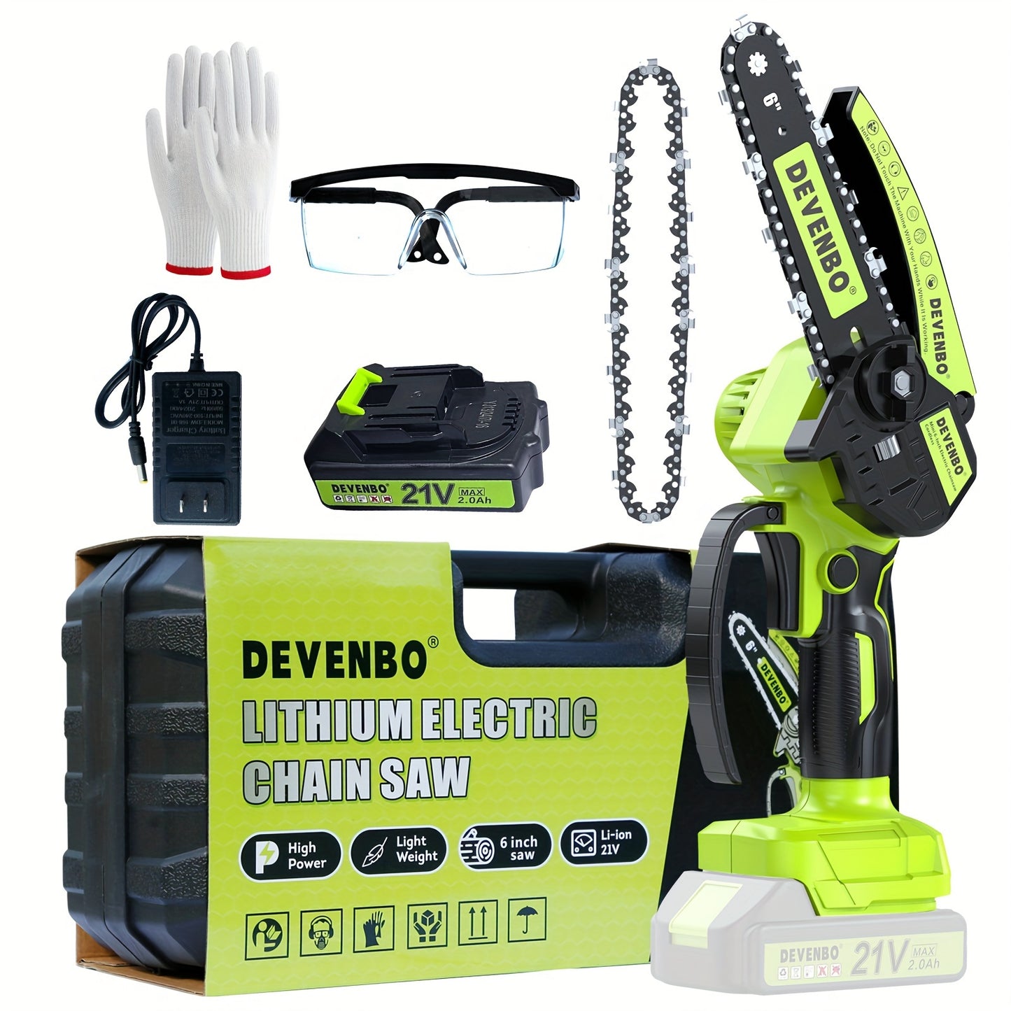 Mini Chainsaw, 6-Inch Chain Saw, 2000mAh Batteries, Seniors Friendly Portable Handheld Chainsaw, Mini Chainsaw Cordless For Wood Cutting Tree Trimming DIY Projects Gardening Campin RISE DEFENSE SYSTEMS.AI PRODUCTS
