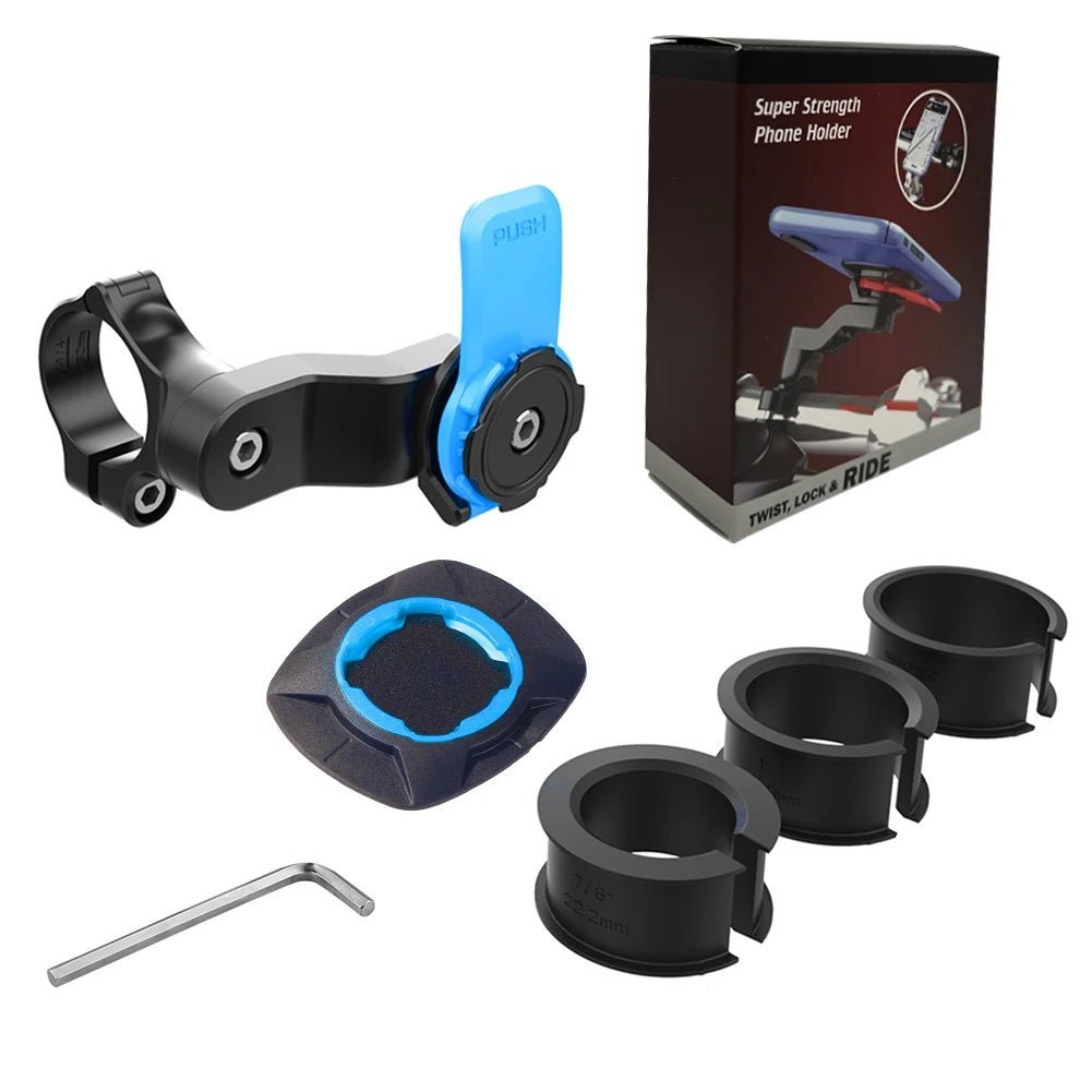 Bicycle Quadlock Moto Support Bike Phone Holder Bicycle Phone Stand Ram Mount MTB Bicycle Scooter Security Cell Phone Accessory - RISE DEFENSE SYSTEMS.AI PRODUCTS