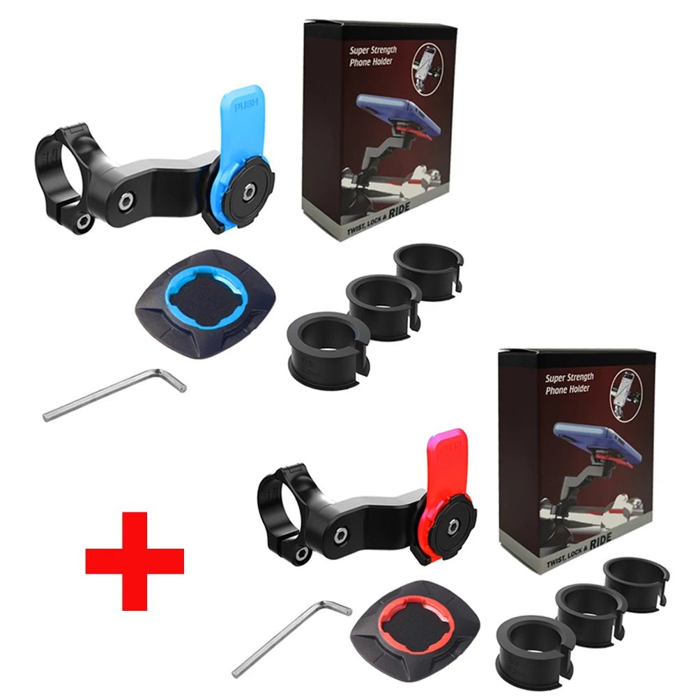 Bicycle Quadlock Moto Support Bike Phone Holder Bicycle Phone Stand Ram Mount MTB Bicycle Scooter Security Cell Phone Accessory - RISE DEFENSE SYSTEMS.AI PRODUCTS