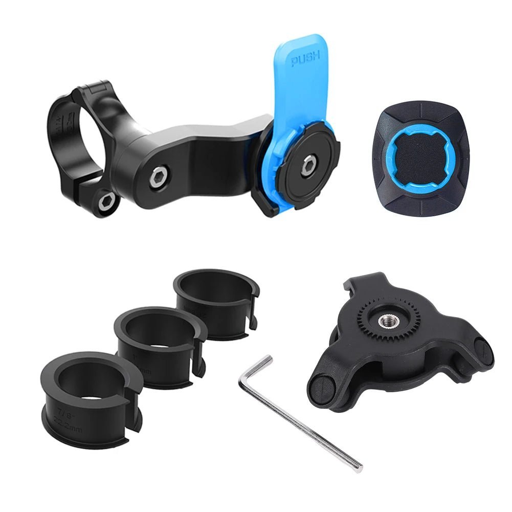 Bicycle Quadlock Moto Support Bike Phone Holder Bicycle Phone Stand Ram Mount MTB Bicycle Scooter Security Cell Phone Accessory - RISE DEFENSE SYSTEMS.AI PRODUCTS