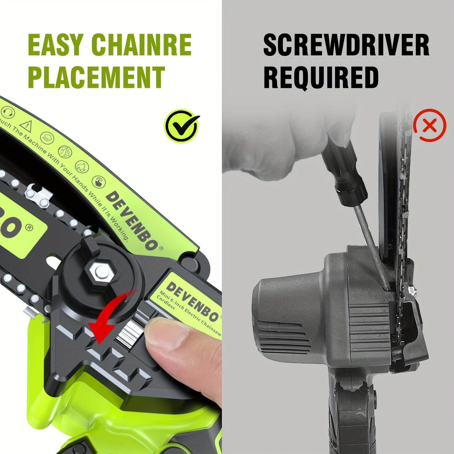 Mini Chainsaw, 6-Inch Chain Saw, 2000mAh Batteries, Seniors Friendly Portable Handheld Chainsaw, Mini Chainsaw Cordless For Wood Cutting Tree Trimming DIY Projects Gardening Campin RISE DEFENSE SYSTEMS.AI PRODUCTS
