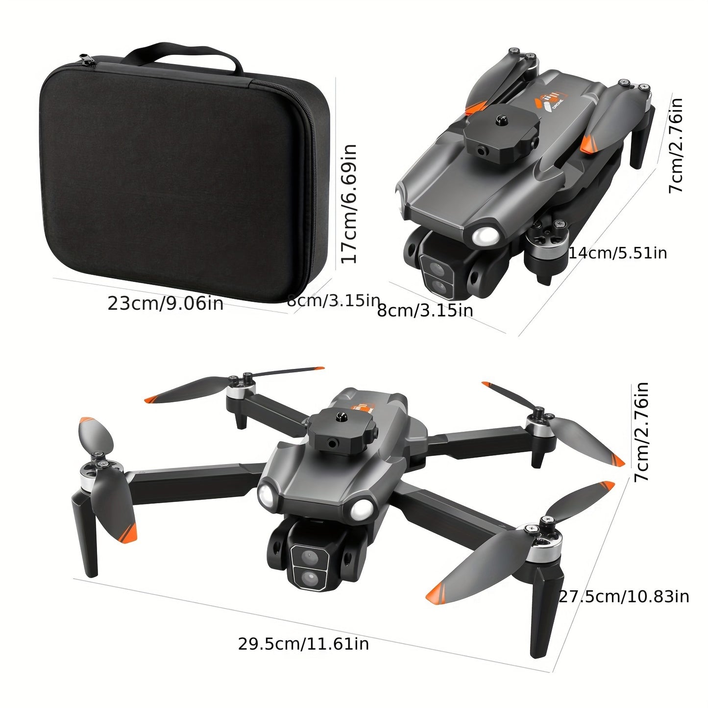 2-Battery 32-Min Long Flight Brushless Motor Drone with 4K HD Camera, Multifunctional Foldable Quadcopter, Altitude Hold, Headless Mode, Start Speed Adjustment, Carrying Bag, and LED Light for Beginners RISE DEFENSE SYSTEMS.AI PRODUCTS