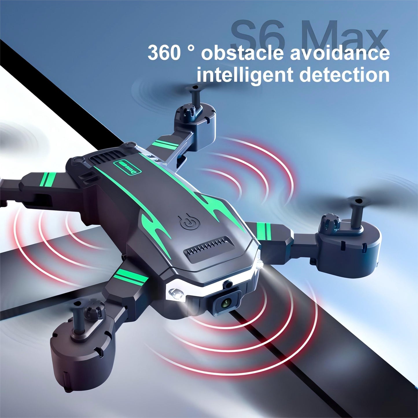 S6 Max Quadcopter Drone - Professional Entry-Level Dual Camera with 540° Obstacle Avoidance, FPV, High Altitude Hovering, Outdoor Party Overhead Shot Capability - Perfect Beginner Gift for Christmas, Thanksgiving, Halloween, RISE DEFENSE SYSTEMS.AI PRODUCTS