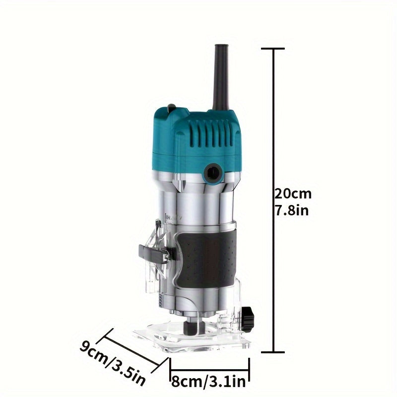 Compact 800W Wood Router for Woodworking - 35000RPM, Edge Guide, Roller Guide for Precise Trimming and Profiling, 110V Plug-In Power RISE DEFENSE SYSTEMS.AI PRODUCTS