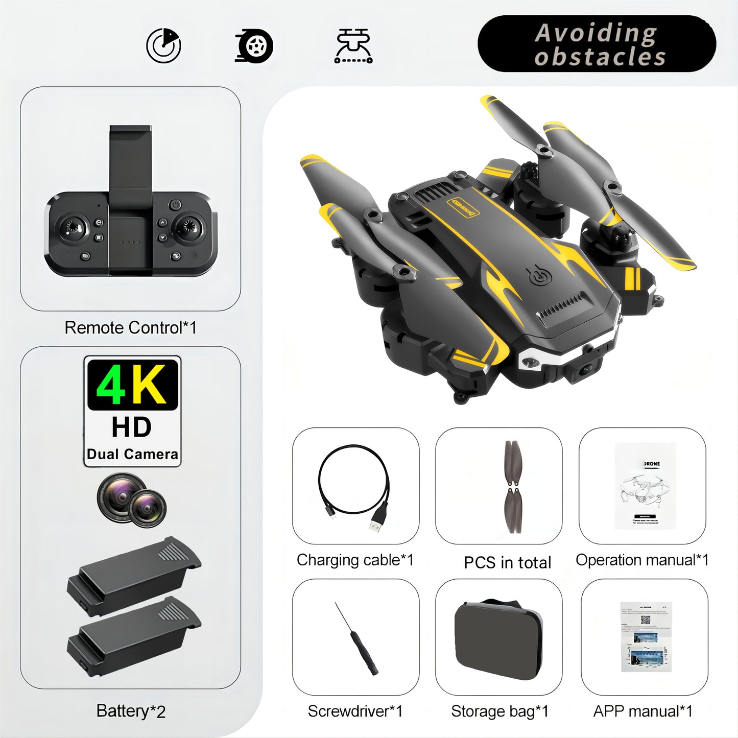 S6 Max Quadcopter Drone - Professional Entry-Level Dual Camera with 540° Obstacle Avoidance, FPV, High Altitude Hovering, Outdoor Party Overhead Shot Capability - Perfect Beginner Gift for Christmas, Thanksgiving, Halloween, RISE DEFENSE SYSTEMS.AI PRODUCTS