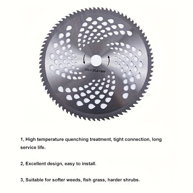 1pc Weeder Blade, 10" (Approx. 25.4cm) Carbide Tipped Brush Cutter Blade for Weeder, Circular Saw Blade Brush Cutter Blade 40T, 60T, 80T RISE DEFENSE SYSTEMS.AI PRODUCTS