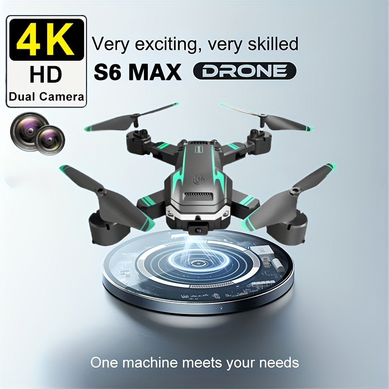 S6 Max Quadcopter Drone - Professional Entry-Level Dual Camera with 540° Obstacle Avoidance, FPV, High Altitude Hovering, Outdoor Party Overhead Shot Capability - Perfect Beginner Gift for Christmas, Thanksgiving, Halloween, RISE DEFENSE SYSTEMS.AI PRODUCTS