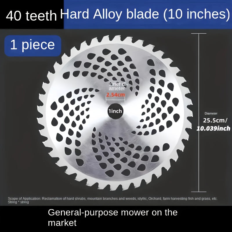 1pc Weeder Blade, 10" (Approx. 25.4cm) Carbide Tipped Brush Cutter Blade for Weeder, Circular Saw Blade Brush Cutter Blade 40T, 60T, 80T RISE DEFENSE SYSTEMS.AI PRODUCTS
