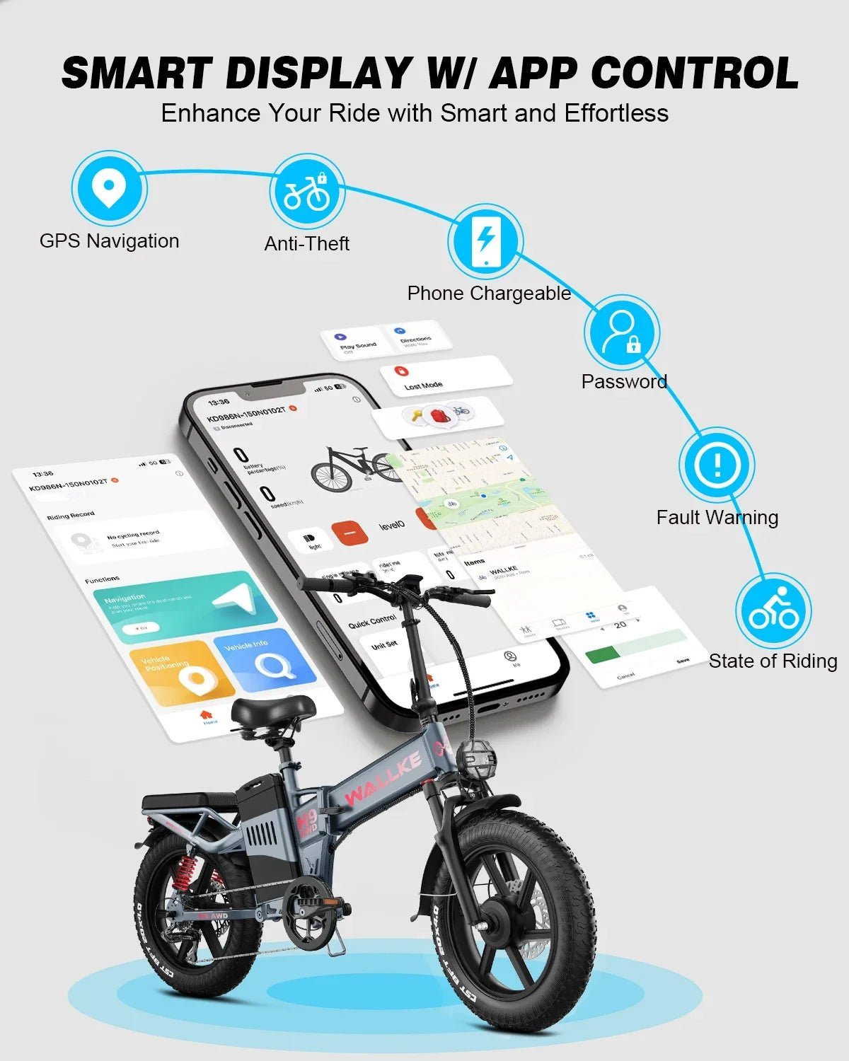 New H9 1000/2000W single and double motor 48V40AH/40AH20*4 inch foldable adult urban off - road electric bicycle with LCD screen - RISE DEFENSE SYSTEMS.AI PRODUCTS