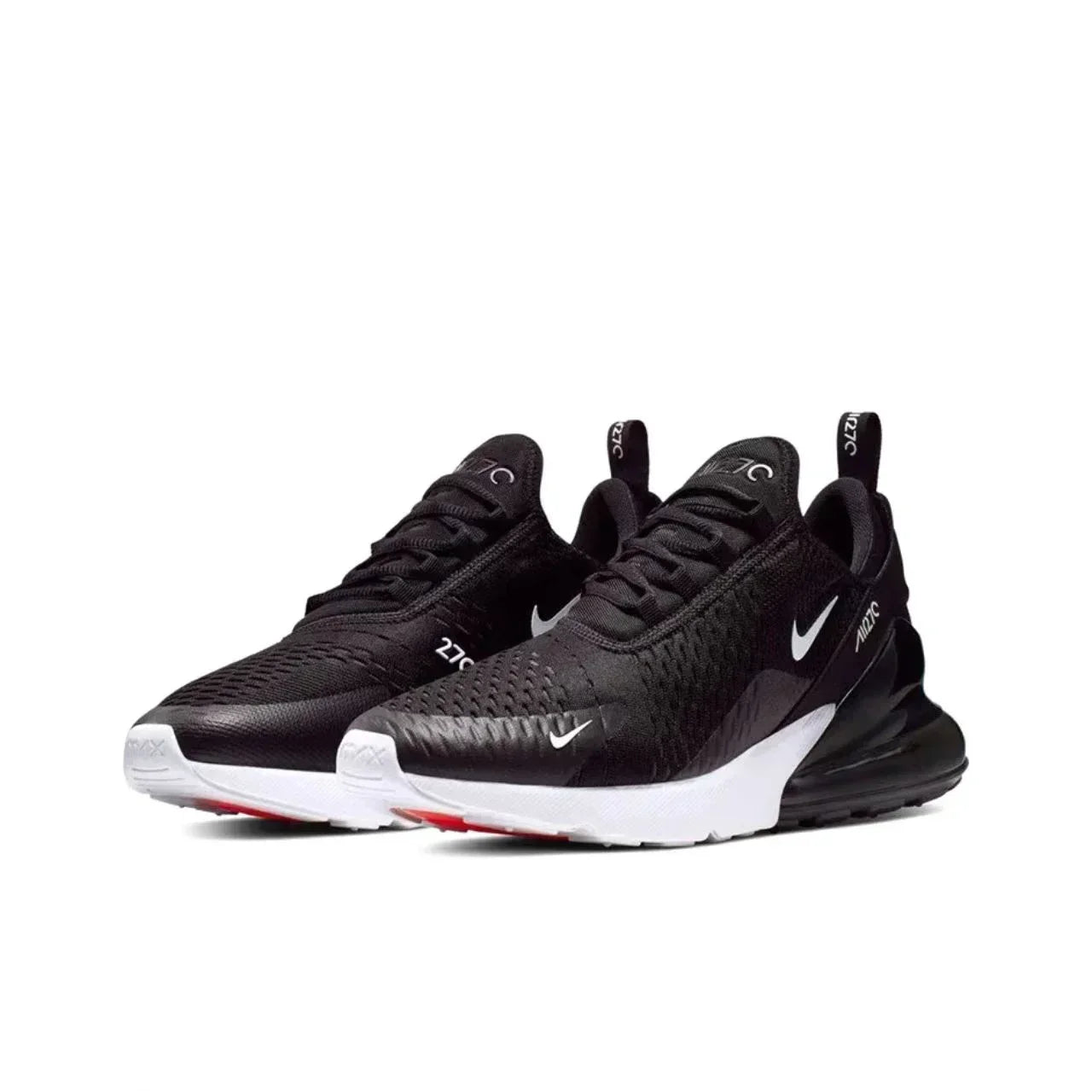 Nike Air Max 270 Mesh Shock Absorption Non - Slip Abrasion Resistant Low Top Air Cushion Running Shoes Unisex Black & White - RISE DEFENSE SYSTEMS.AI PRODUCTS