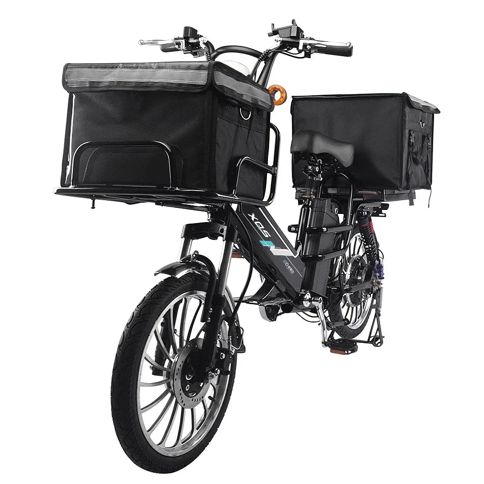 Takeaway Electric Bike 50AH+12AH Real capacity Ebike 20Inch 48V 1000W Can Place Front Rear Box Electric Bicycle Turn signal - RISE DEFENSE SYSTEMS.AI PRODUCTS