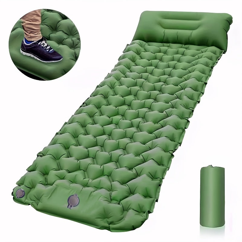 Ultralight Camping Inflatable Air Cushion Mattress With Pillows, Travel Folding Bed For Outdoor Hiking Trekking RISE DEFENSE SYSTEMS.AI PRODUCTS