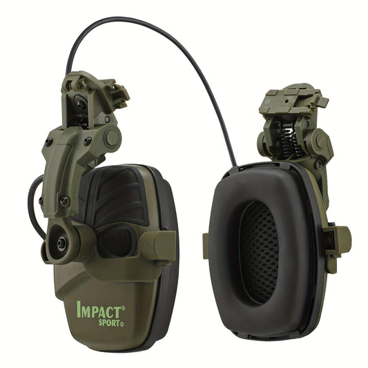 Tactical Shooting Earmuffs - Helmet Mounted, Electronic Sound Pickup, Active Noise Reduction, Hearing Protection, No Battery Required - For Shooters & Outdoor Enthusiasts - Ideal for Range Use & Hunting RISE DEFENSE SYSTEMS.AI PRODUCTS