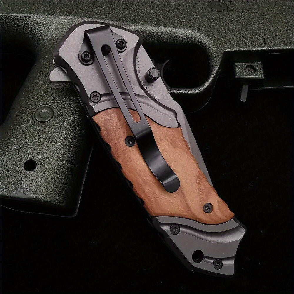 7CR13MOV Blade Folding Knife - High Hardness 58HRC Camping Survival Fishing Tool with Durable Construction and Sharp Edge RISE DEFENSE SYSTEMS.AI PRODUCTS