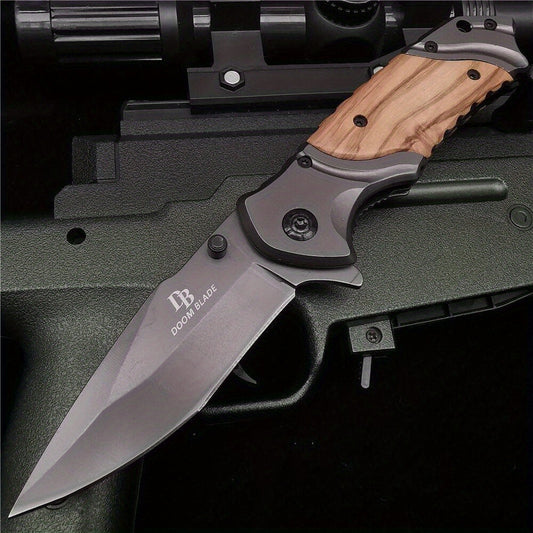 7CR13MOV Blade Folding Knife - High Hardness 58HRC Camping Survival Fishing Tool with Durable Construction and Sharp Edge RISE DEFENSE SYSTEMS.AI PRODUCTS