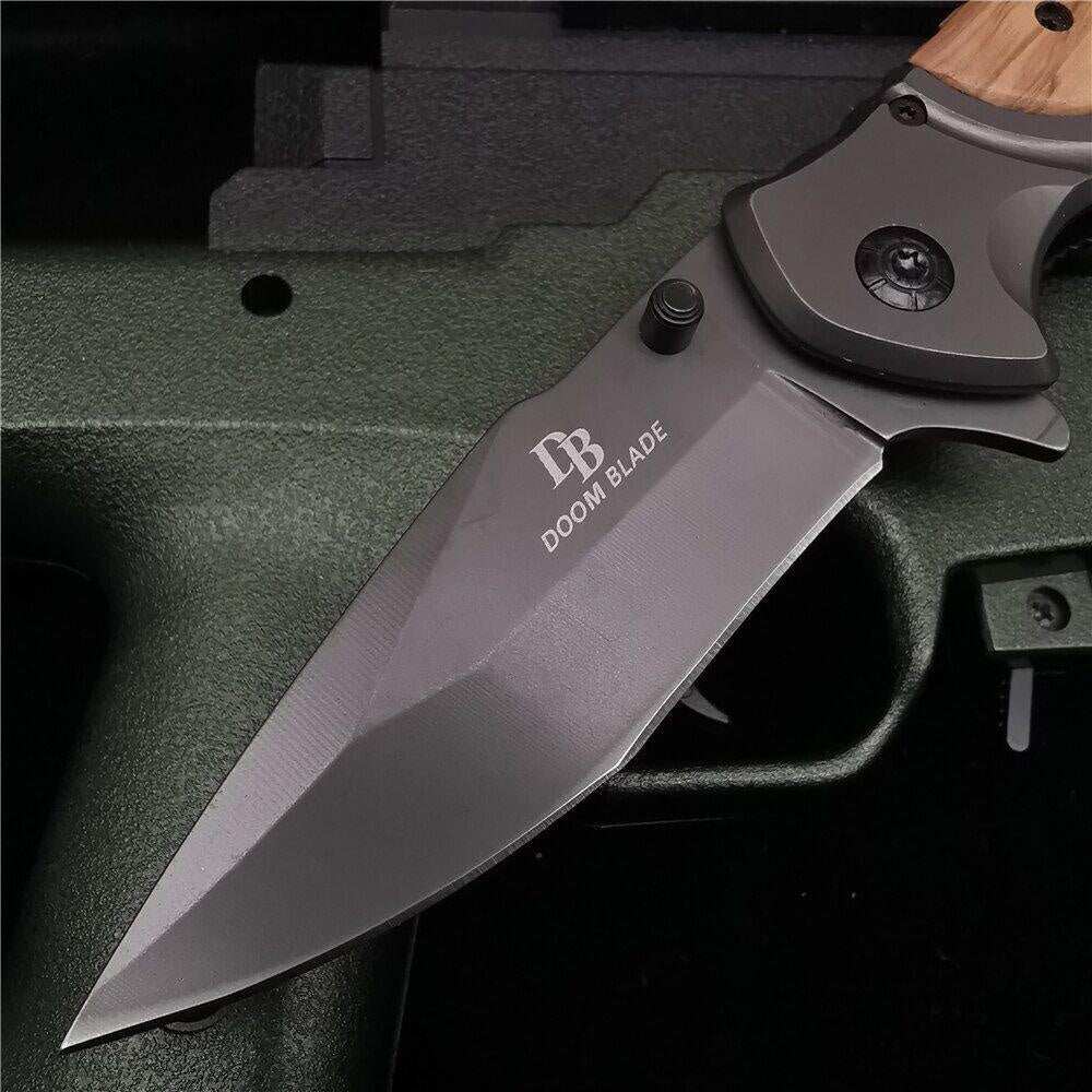 7CR13MOV Blade Folding Knife - High Hardness 58HRC Camping Survival Fishing Tool with Durable Construction and Sharp Edge RISE DEFENSE SYSTEMS.AI PRODUCTS