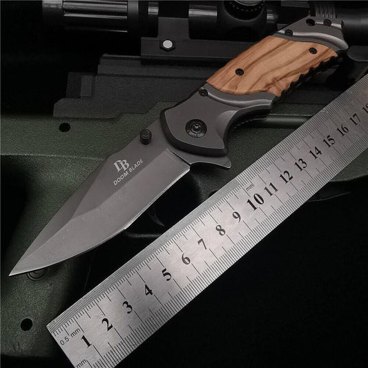 7CR13MOV Blade Folding Knife - High Hardness 58HRC Camping Survival Fishing Tool with Durable Construction and Sharp Edge RISE DEFENSE SYSTEMS.AI PRODUCTS