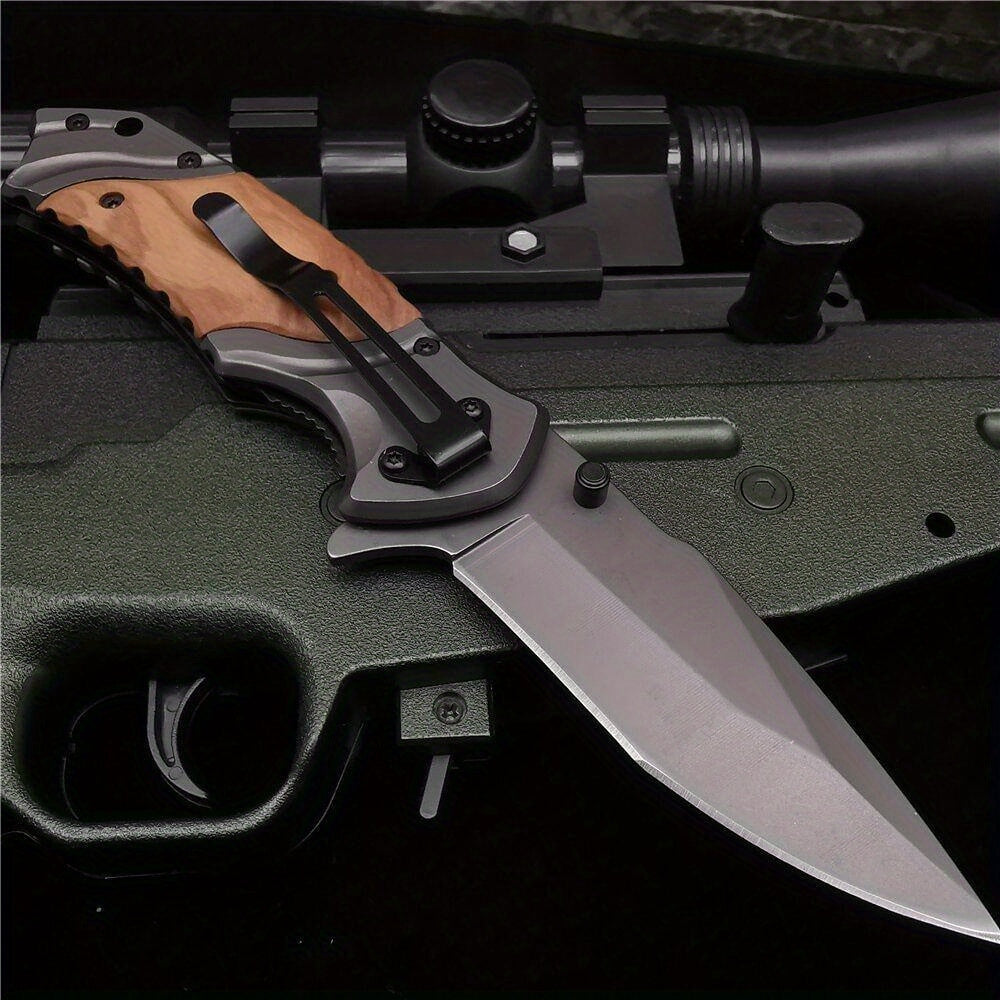 7CR13MOV Blade Folding Knife - High Hardness 58HRC Camping Survival Fishing Tool with Durable Construction and Sharp Edge RISE DEFENSE SYSTEMS.AI PRODUCTS