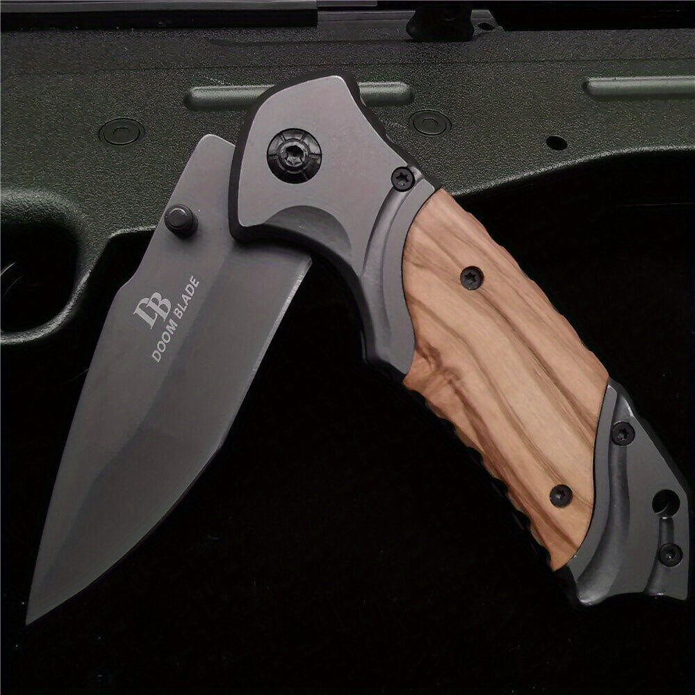 7CR13MOV Blade Folding Knife - High Hardness 58HRC Camping Survival Fishing Tool with Durable Construction and Sharp Edge RISE DEFENSE SYSTEMS.AI PRODUCTS