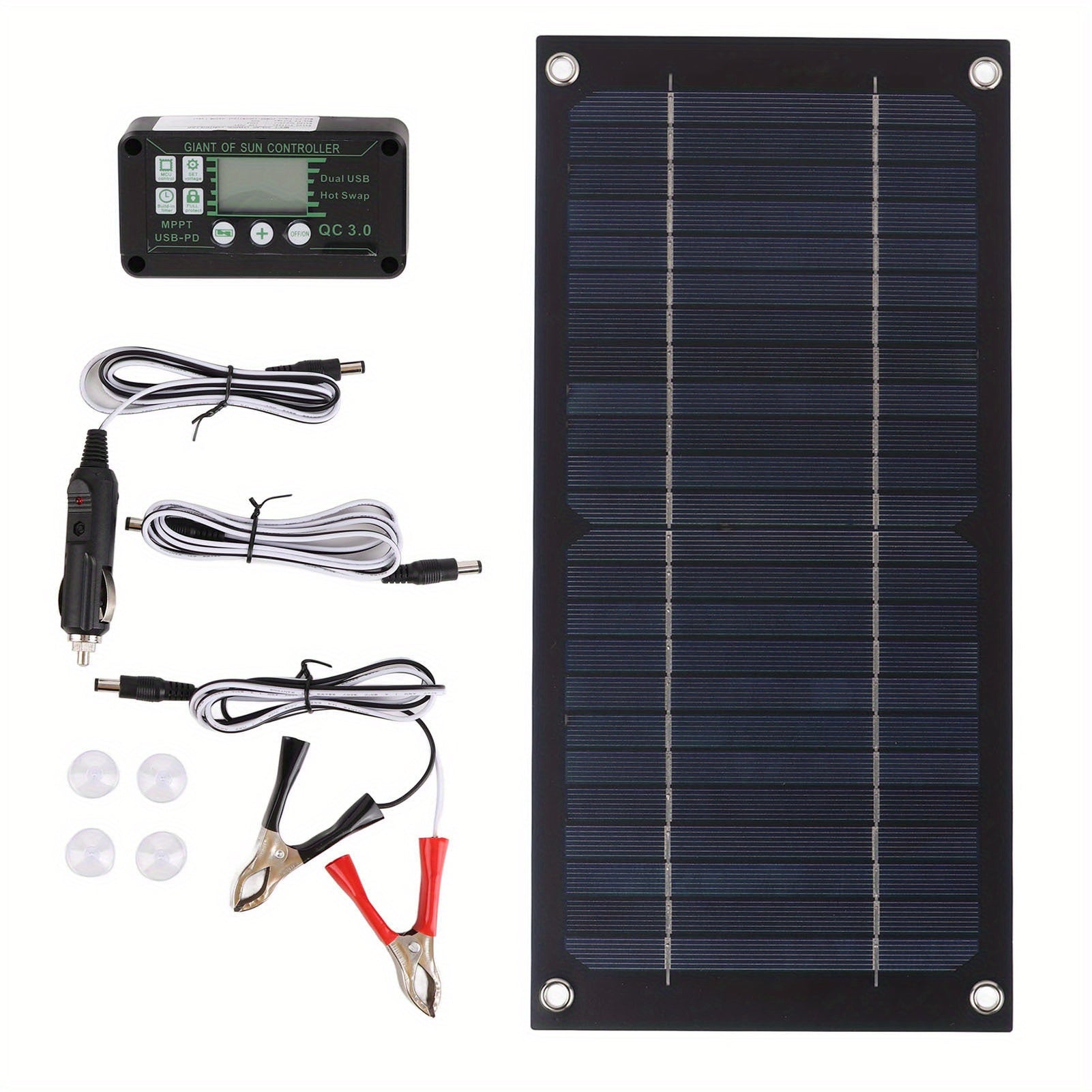 600W Solar Panel Charger Monocry Stalline Silicon 100A Charge Controller Solar Panel Kit with Extension Cable Clip for RV Outdoor Camping RISE DEFENSE SYSTEMS.AI PRODUCTS