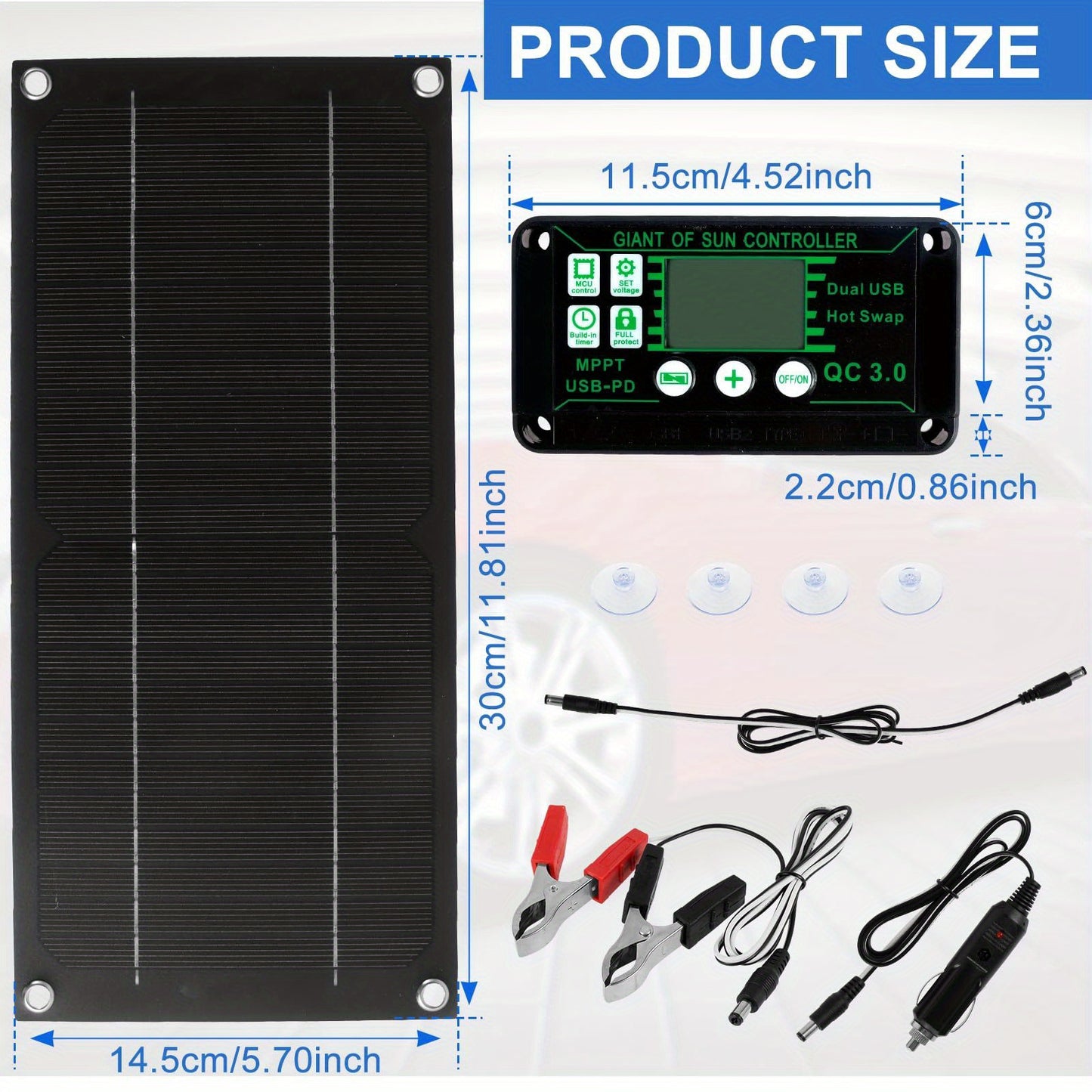 600W Solar Panel Charger Monocry Stalline Silicon 100A Charge Controller Solar Panel Kit with Extension Cable Clip for RV Outdoor Camping RISE DEFENSE SYSTEMS.AI PRODUCTS