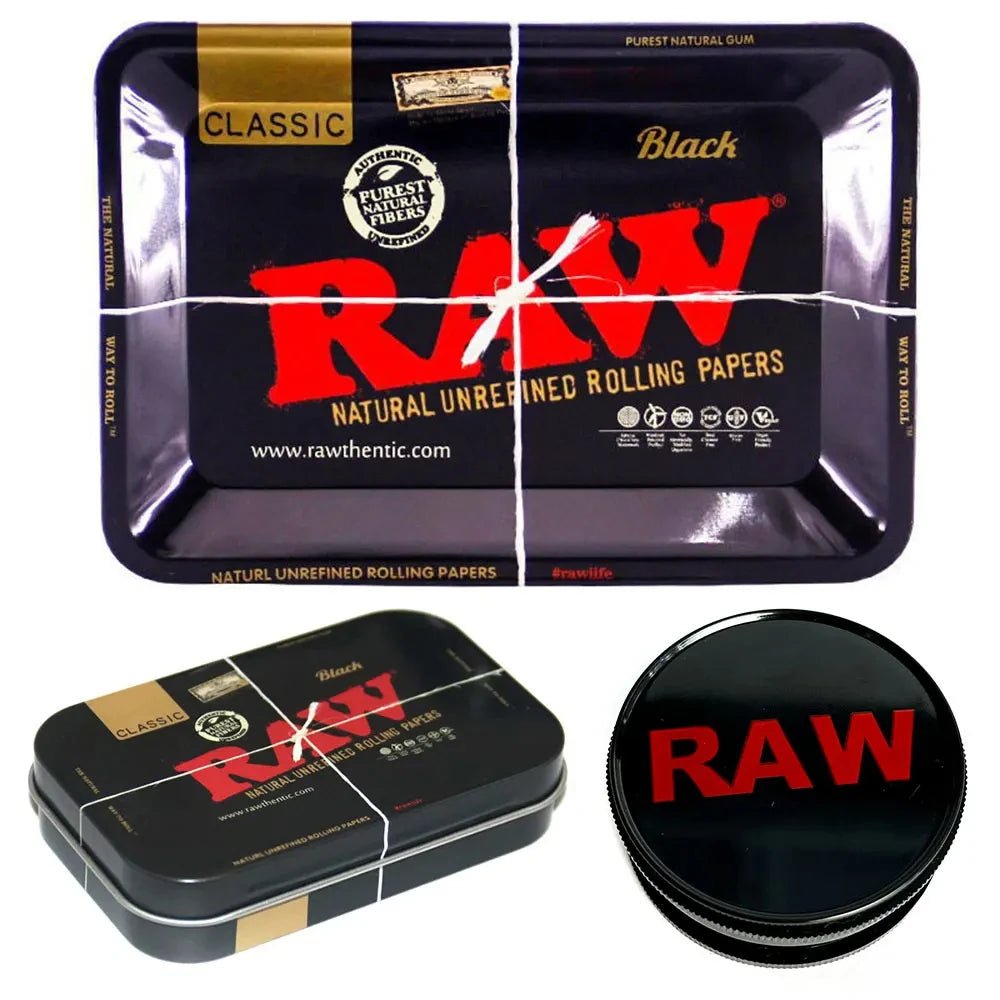 18x12.5cm Metal Tobacco Rolling Tray Kit 60MM Plastics Herbal Grinder Set Cigarette Tin Boxes Spice Crusher Smoking Accessories - RISE DEFENSE SYSTEMS.AI PRODUCTS