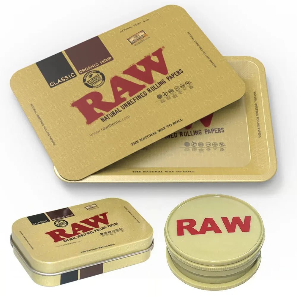 18x12.5cm Metal Tobacco Rolling Tray Kit 60MM Plastics Herbal Grinder Set Cigarette Tin Boxes Spice Crusher Smoking Accessories - RISE DEFENSE SYSTEMS.AI PRODUCTS