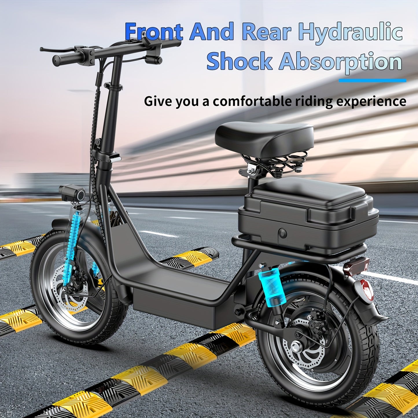 High-Speed Electric Scooter for Adults - 500W 650W Peak Motor, 20mph Top Speed, 30Miles Long Range, Comfortable Seat, Dual Disc Brakes, Perfect for Commuters and Travelers RISE DEFENSE SYSTEMS.AI PRODUCTS