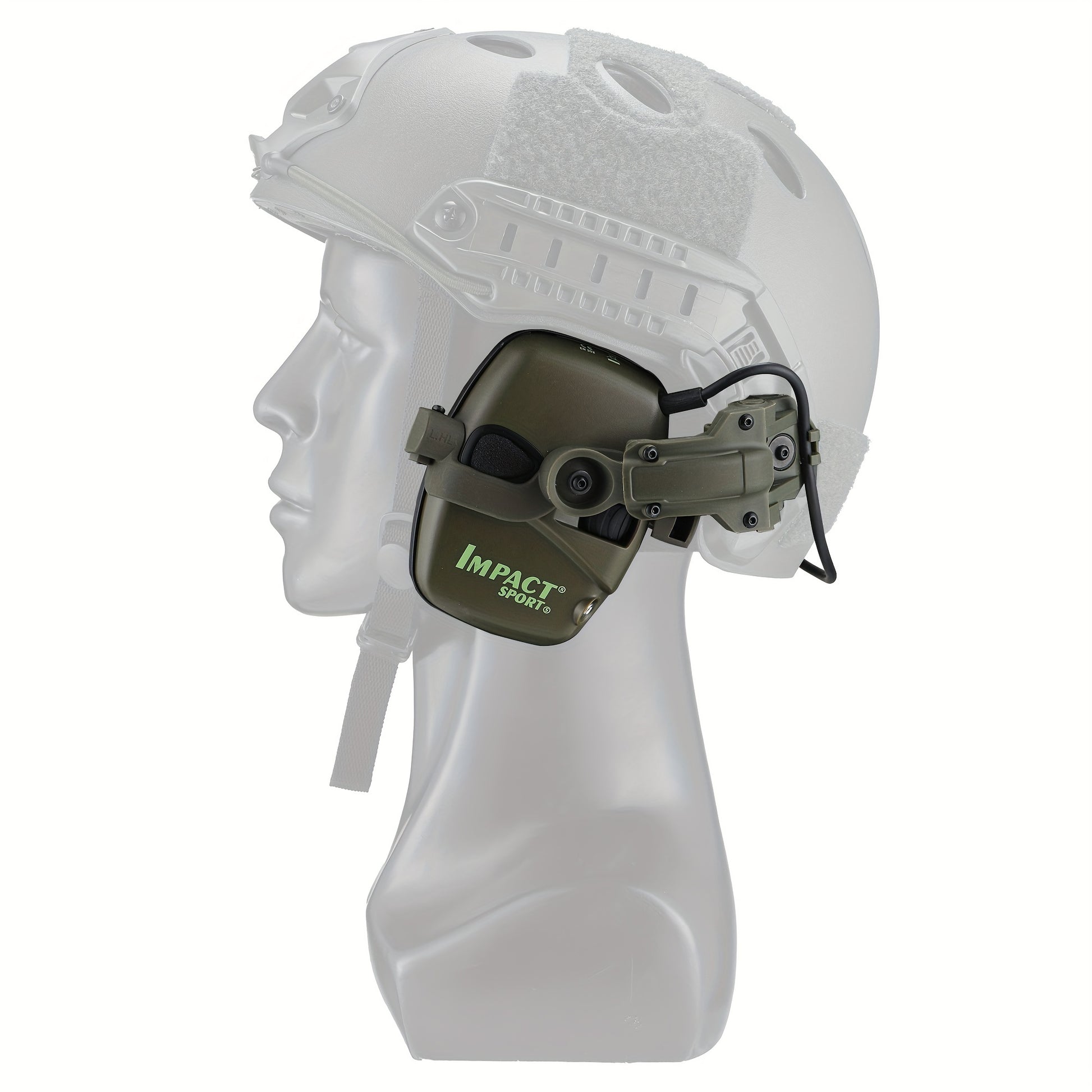 Tactical Shooting Earmuffs - Helmet Mounted, Electronic Sound Pickup, Active Noise Reduction, Hearing Protection, No Battery Required - For Shooters & Outdoor Enthusiasts - Ideal for Range Use & Hunting RISE DEFENSE SYSTEMS.AI PRODUCTS