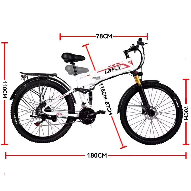 2024 NewLAFLY X3 PRO 27.5inch 1000W Electric Bike Folding 48V 17ah Iithium Assisted MTB Electric Bicycle Cross - Country Ebike - RISE DEFENSE SYSTEMS.AI PRODUCTS