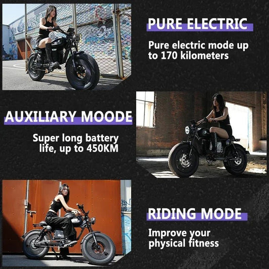 2024 ZPW Ebike 1500W Brushless Motor 48V60AH 20 inch Electric Bicycle Fat motorcycle With Hydraulic Shock Absorber Mountain Bike - RISE DEFENSE SYSTEMS.AI PRODUCTS