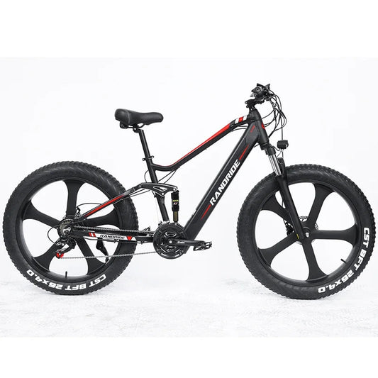 2025 New YX90M Electric Bicycle 1000W48V13.6Ah High Speed Motor Fat Tire 26 Inch Bicycle with Hydraulic Brake Full Suspension - RISE DEFENSE SYSTEMS.AI PRODUCTS