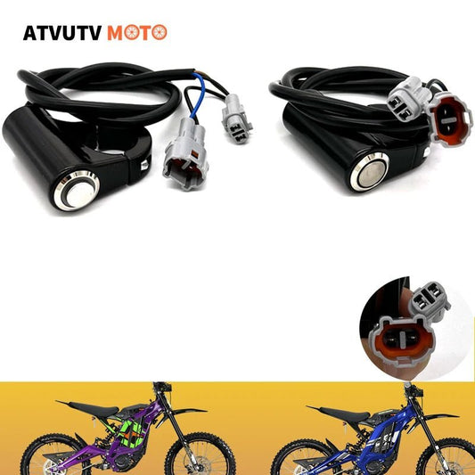 22mm Motorcycle Plug And Play Headlight Kill LED Switch Button For Sur - Ron Surron Light Bee S X Motocross Parts Aluminium Alloy - RISE DEFENSE SYSTEMS.AI PRODUCTS