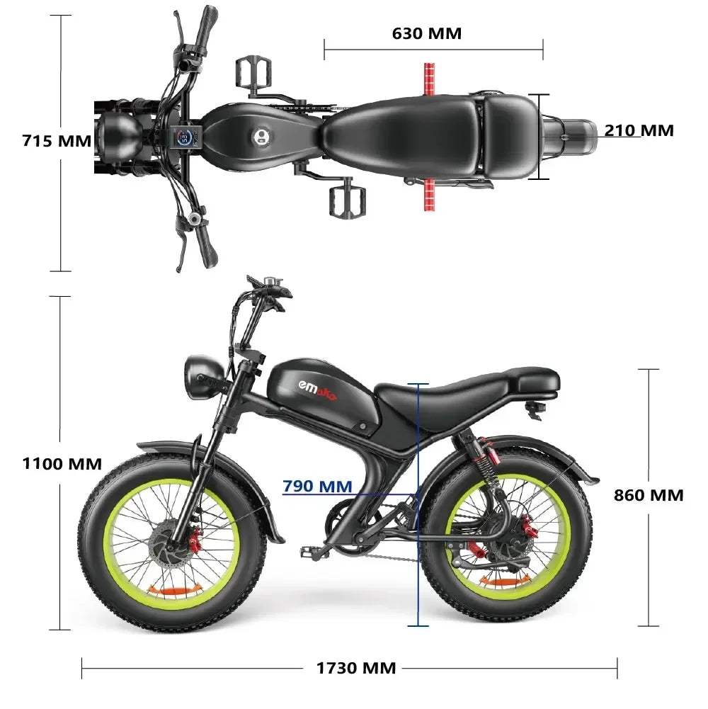 24 Year New Retro Electric Bicycle C93 2000W Super Motor 23AH Large Capacity Battery Hydraulic Brake 20 inch Fat Tires - RISE DEFENSE SYSTEMS.AI PRODUCTS