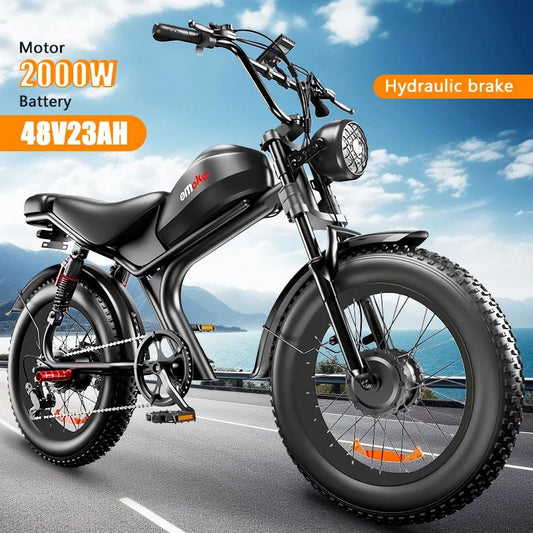 24 Year New Retro Electric Bicycle C93 2000W Super Motor 23AH Large Capacity Battery Hydraulic Brake 20 inch Fat Tires - RISE DEFENSE SYSTEMS.AI PRODUCTS