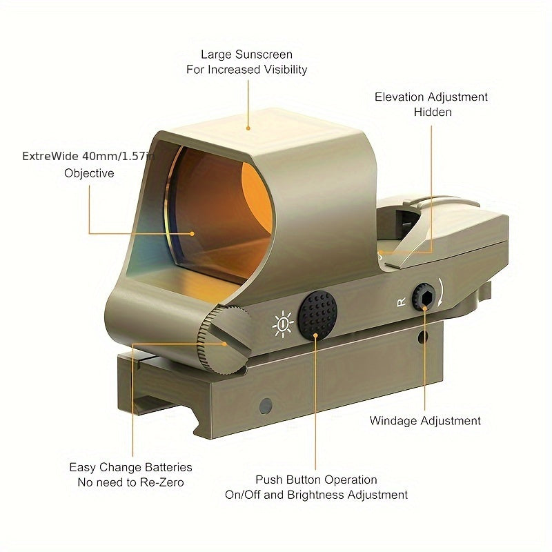 Multiple Reticle System Feyachi Red Dot Sight With Absolute Co-Witness and Picatinny Rail Mount RISE DEFENSE SYSTEMS.AI PRODUCTS